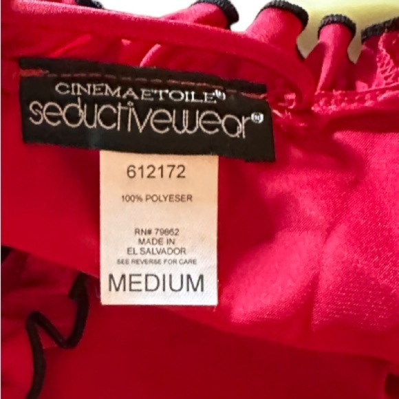 Cinemaetoile Seductivewear Red‎ Robe nwt - Picture 5 of 6